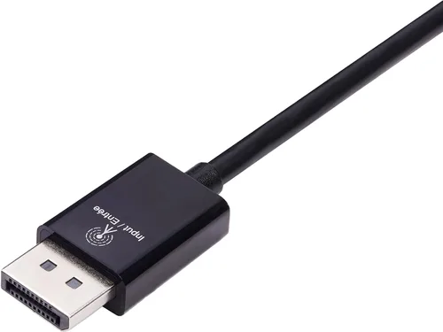Vista 3 de Amazon Basics Convertidor DisplayPort (4k@60Hz) a HDMI hembra (no compatible con un puerto USB), negro, 9.25 x 0.87 x 0.47 pulgadas