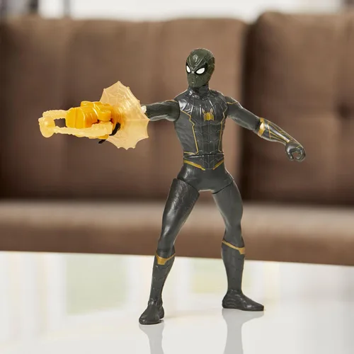 Vista 2 de Spider-Man Marvel - Figura de acción inspirada en la película de 6 pulgadas con función de ataque, para niños a partir de 4 años