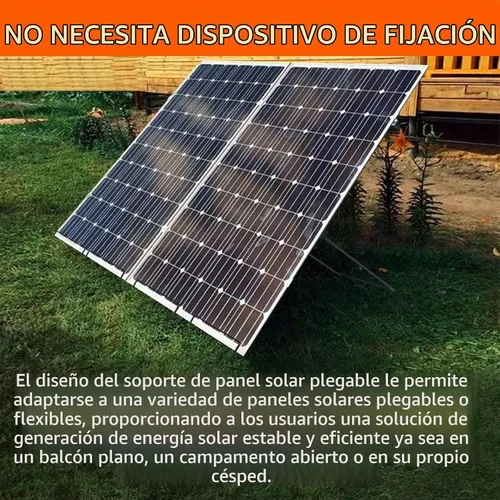 Vista 5 de Paquete de 2 soportes para paneles solares para plegado de menos