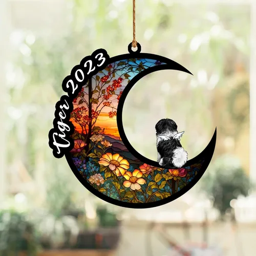 Vista 139 de Nazenti Atrapasoles conmemorativo para perros, adornos de Navidad personalizados para perros, adorno de Navidad, regalos conmemorativos para perros