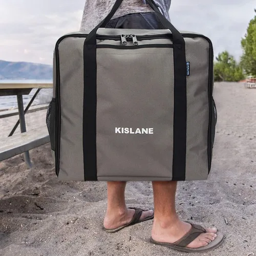 Vista 7 de Bolsa de transporte para parrilla KISLANE se adapta a la parrilla Blackstone de 17'' de mesa, almacenamiento de accesorios de parrilla para BBQ al
