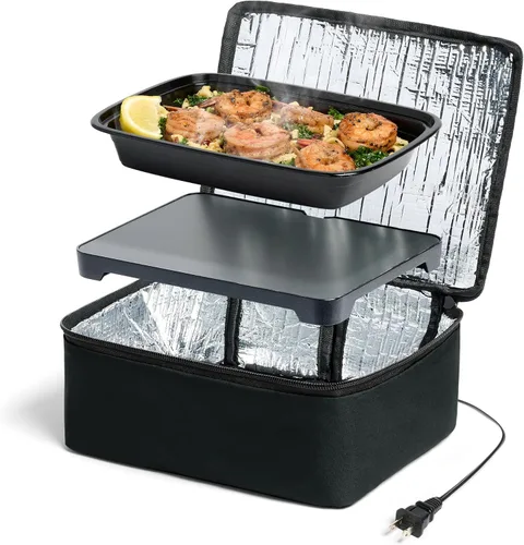 Vista 10 de HOTLOGIC Mini lonchera térmica - Calentador eléctrico portátil de alimentos para hombres y mujeres - Ideal para el trabajo, la oficina