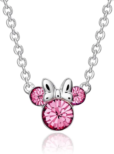 Vista 10 de Disney Minnie Mouse Birthstone Necklace for Women Official License Rosa de abril - Cristal transparente