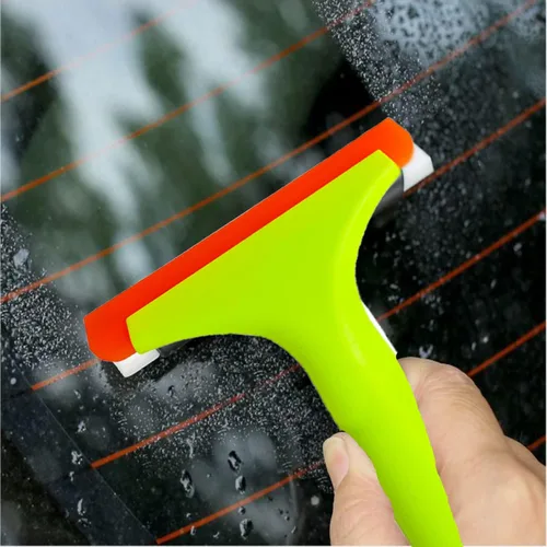 Vista 3 de 2 escobilla de silicona para puerta de cristal de ducha, limpieza de ventanas, cuchilla de agua automática, limpiador de agua, escobilla de ducha