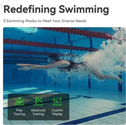 Vista 8 de Holoswim Gafas de natación inteligentes 2S, pantalla digital de datos en tiempo real, gafas inteligentes AR con aplicación de análisis de datos AI