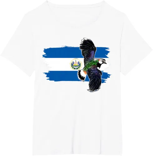 Vista 75 de Camiseta con la bandera de El Salvador, mapa de El Salvador, camiseta de Salvador para mujer, Negro