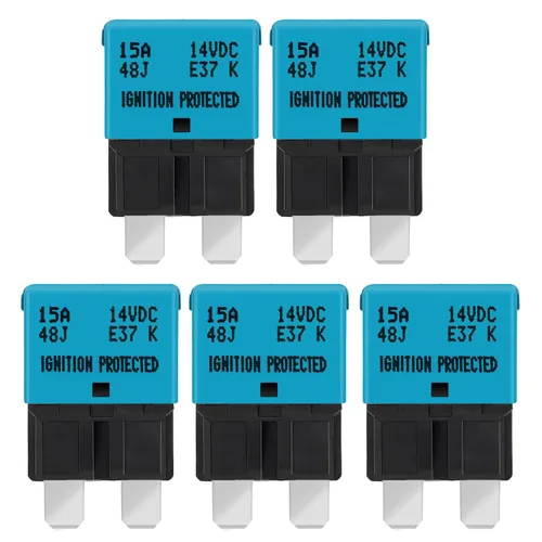 Vista 27 de GLOSO Circuit Breakers E37 Auto (T1) Reset Low Profile ATC/ATO - 1 Pack (3A)
