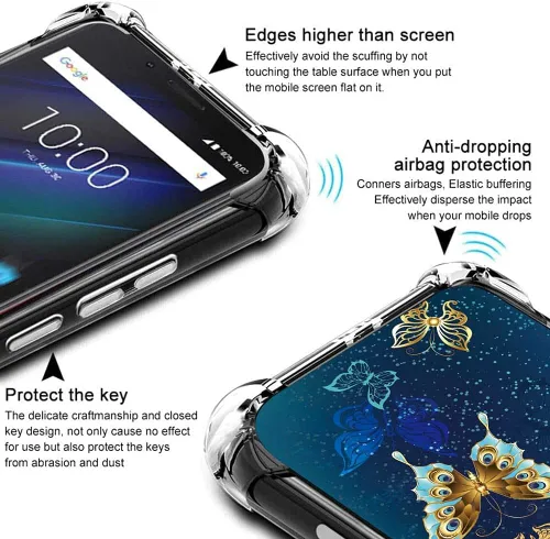 Vista 2 de Funda para Moto G Play 2023, Moto G Power 2022, funda delgada y flexible de TPU para niñas y mujeres, bolsa de aire, parachoques de goma suave