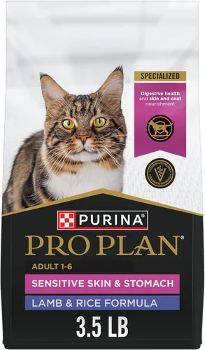 Vista 13 de Purina Pro Plan para gatos con piel y estómago sensible, comida seca para gatos adultos