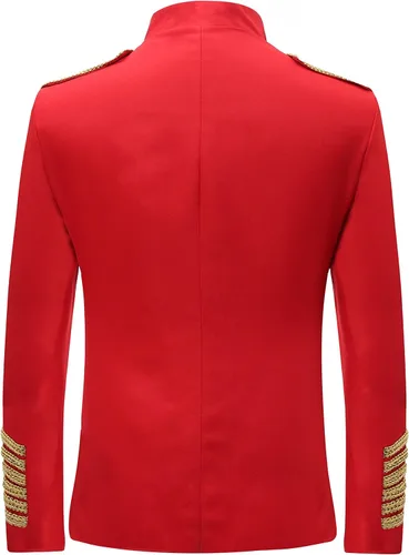 Vista 2 de Cloudstyle Conjunto de chaqueta y pantalones de lujo para hombre, ajuste delgado, elegante, 2 piezas