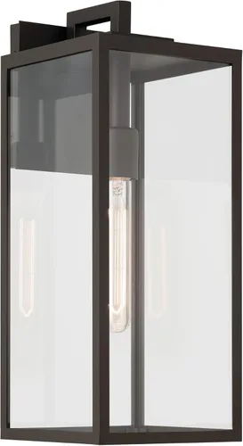 Vista 7 de Kichler Branner 59111BKT - Lámpara de pared tradicional para exteriores, con textura negra, de lujo, con cristal transparente, para puertas