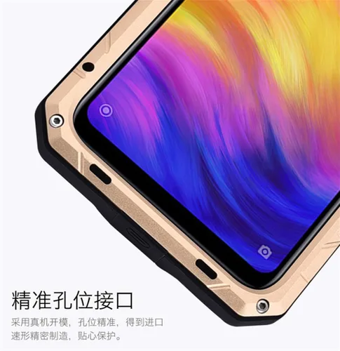 Vista 9 de DAYJOY Funda de aluminio compatible con Xiaomi Redmi Note 7/7 Pro, material de metal de alta calidad + silicona, a prueba de golpes, a prueba