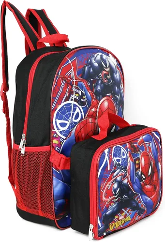 Vista 3 de Ruz Spiderman - Mochila de 16 pulgadas para niños (rojo-azul), Varios