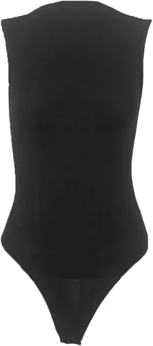 Vista 4 de Decimalpt Body de manga larga para mujer, cuello de tortugacuello en V, leotardos con cremallera frontal, elástico básico