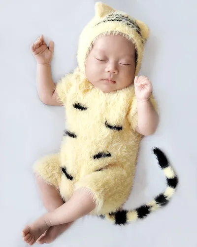 Vista 5 de Traje de fotografía para bebé recién nacido, niño y niña, para sesión de fotos de recién nacido, mameluco de ganchillo