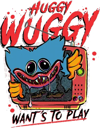 Vista 2 de Isaac Morris Limited Poppy Playtime Huggy Wants to Play - Camiseta de manga corta para hombre y mujer
