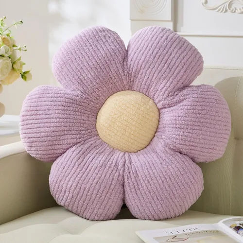 Vista 16 de Almohada de flores, almohadas azules, lindas margaritas, cojín decorativo para el hogar, para cama, sofá, sofá