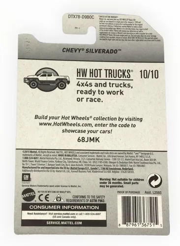 Vista 2 de Hot Wheels Chevy Silverado, Hot Trucks 10/10 [blanco]
