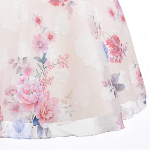 Vista 6 de Cosplay Life Floral Dress for Girls and Young Adults Fashion Flower Waistline Kids Party Festival Dress Ages 5-9 Years Old