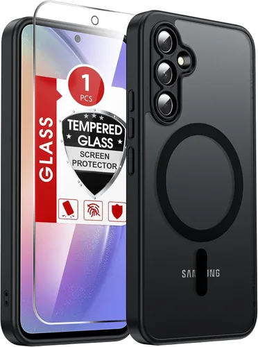Vista 64 de LeYi Funda para teléfono Samsung-S23: protector de pantalla e imán MagSafe Púrpura