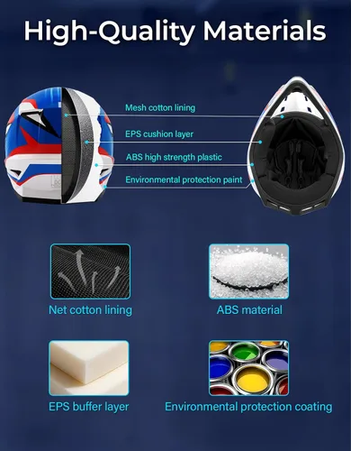 Vista 86 de SLMOTO - Casco DOT para niños y jóvenes, casco de motocross para todoterreno y calle, casco de motocicleta, casco de bicicleta de tierra, motocross