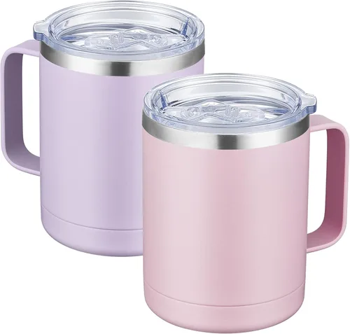 Vista 29 de MEWAY - Taza de café con asa, vaso térmico