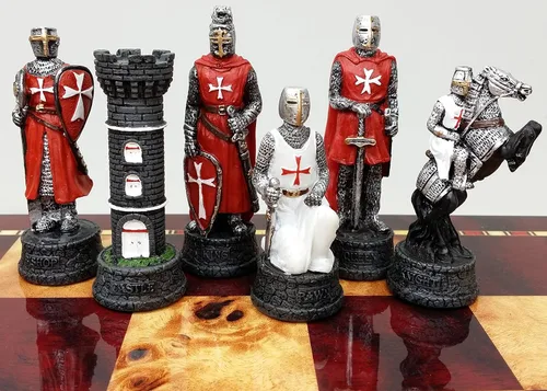 Vista 12 de Juego de ajedrez de las Cruzadas de la época medieval Árabes vs Cristianos - SIN tablero