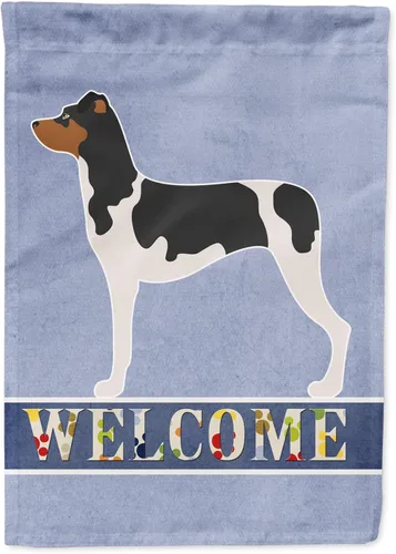 Vista 96 de Caroline's Treasures BB8334GF AIDI Bandera de jardín para perro de montaña del Atlas, bandera de buzón azul, bandera decorativa para patio exterior