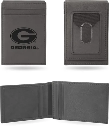 Vista 51 de Cartera de bolsillo frontal grabada con láser NCAA - Compacta/Cómoda/Delgada