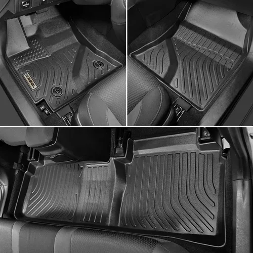 Vista 3 de orealtrend Alfombrillas para Automóvil Compatibles con Toyota Corolla 2014-2019 Forros de Piso Resistentes Todo Clima A Prueba de Derrames Negro