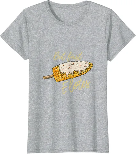 Vista 19 de But First Elotes Corn on the Cob - Camiseta divertida para amantes de la comida mexicana, Negro, S