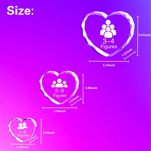 Vista 5 de Foto de cristal 3D, regalos personalizados para mujeres, ella, esposa, hombres, mamá, marido, gran regalo personalizado con tu propia foto