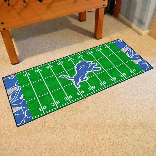 Vista 2 de FANMATS 23260 Detroit Lions - Alfombra de campo de fútbol, 30 x 72 pulgadas, diseño Xfit