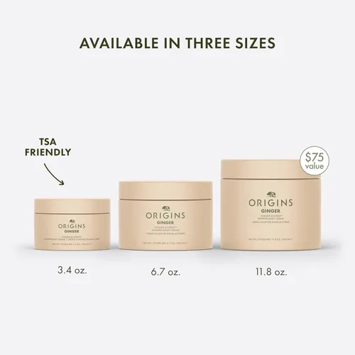 Vista 9 de Origins Crema corporal batida con soufflé de jengibre Mantequilla corporal para piel seca Con jengibre