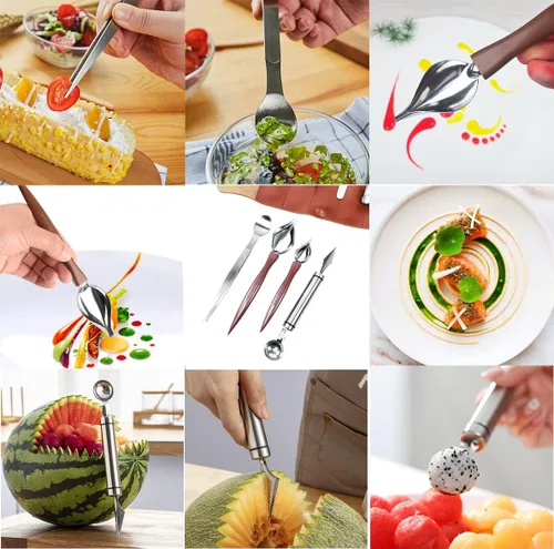 Vista 3 de DUEBEL Kit de chapado de chef profesional, juego de chapado culinario de 12 piezas, acero inoxidable (12 piezas)
