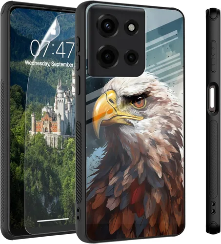 Vista 37 de Funda para Motorola Moto Edge 2022, cubierta trasera de vidrio templado con protector de pantalla, funda protectora a prueba de golpes para Motorola