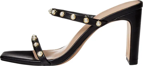 Vista 5 de The Drop Sandalias Avery de tacón alto con dos correas y punta cuadrada para mujer