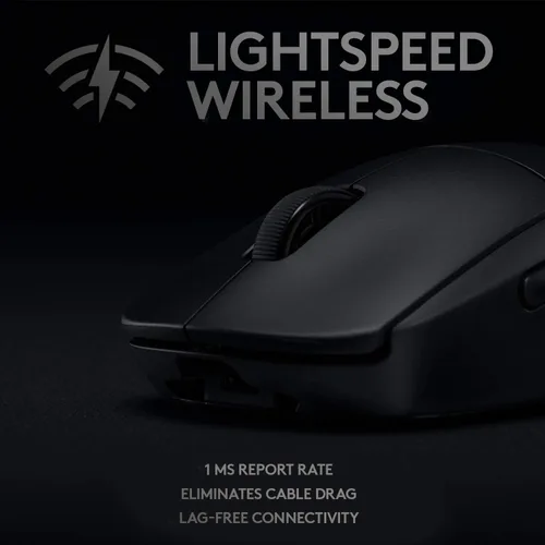 Vista 4 de Logitech G PRO - Mouse inalámbrico para juegos sensor Hero 16K 16000 DPI RGB ultraligero de 4 a 8 botones programables larga duración de la batería