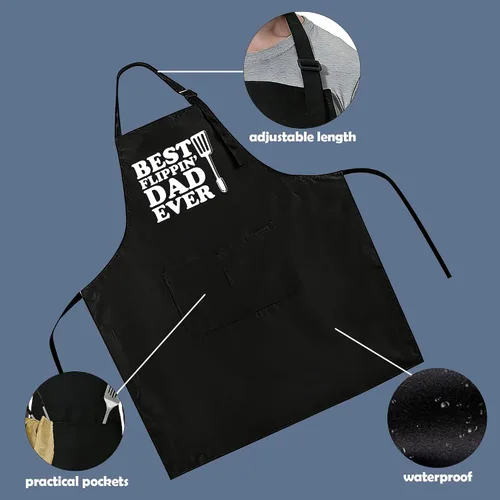 Vista 3 de Funny Apron for Men Women,Humorous Kitchen Apron- Grilling Cooking BBQ Accessories, Gift for Dad Husband