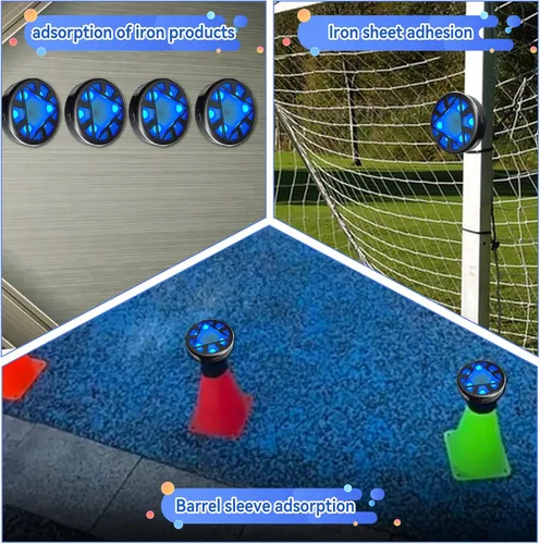 Vista 9 de JOJOCY Luz magnética de entrenamiento de reacción, 5 luces de color, 6 modos de duración de la batería de 30 horas, mejora la velocidad de reacción