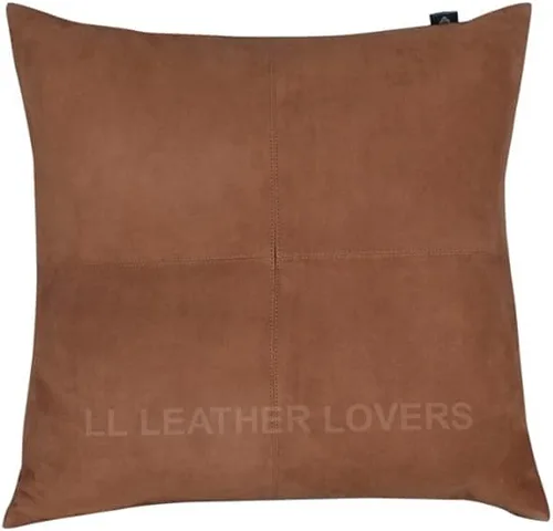 Vista 29 de LL LEATHER LOVERS Funda de almohada de piel de cordero - Funda de cojín para sofá, fundas decorativas para sala de estar y dormitorio, 20 x 20 Negro