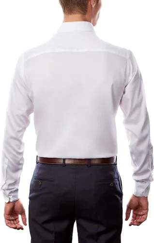 Vista 2 de Calvin Klein - Camisa de vestir, ajuste regular, ajuste elástico, para hombre, no necesita planchado.