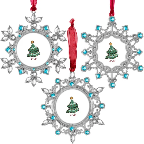 Vista 8 de GUOER Adornos de Marco de Fotos de Copo de Nieve para Árbol de Navidad, Regalo Conmemorativo de Vacaciones, Decoración del Hogar, Decoraciones