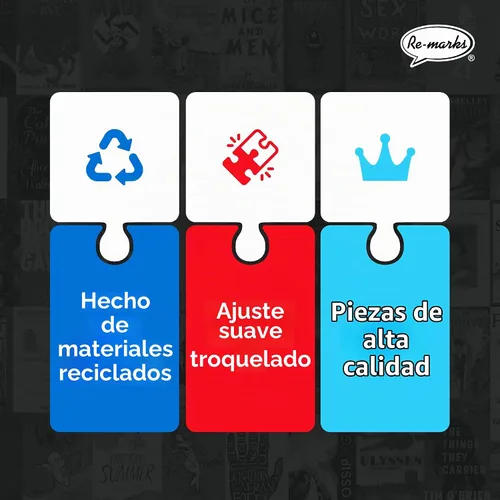 Vista 4 de Rompecabezas de Libros Prohibidos de Re-Marks, Rompecabezas de 1000 Piezas para Todas las Edades