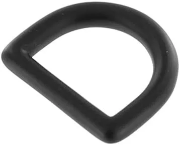 Vista 3 de Buckleguy.com DR0 PVD negro mate, anillo en D, latón macizo, LL, varios tamaños