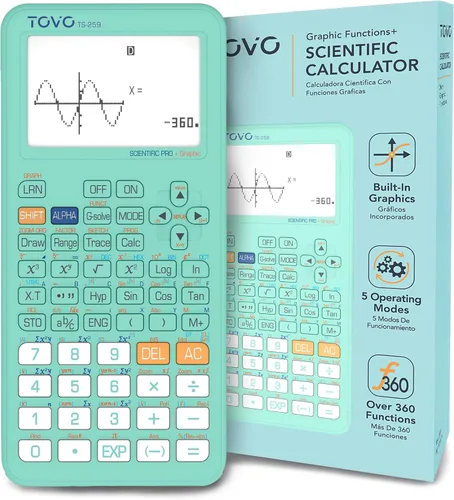 Vista 8 de CATIGA Calculadora científica SS-991EX con 550 funciones avanzadas, funciona con energía solar y por batería, multifunción, matemáticas de escuela