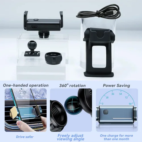 Vista 4 de Soporte de teléfono para automóvil Honda Civic, personalizado para Honda Civic 2016-2021, soporte de teléfono con sensor con bloqueo automático