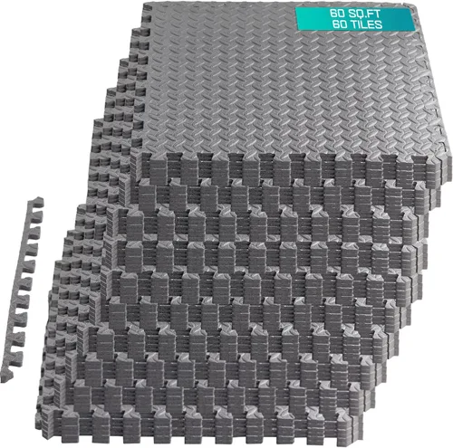 Vista 13 de Yes4All Alfombrillas Entrelazadas de EVA, Baldosas de Suelo tipo Rompecabezas, Acolchado de Suelo de Espuma con Borde para Muebles, Espacio