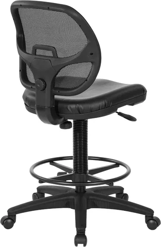 Vista 6 de Silla con respaldo de malla de lujo con pie ajustable, Metal, Multicolor