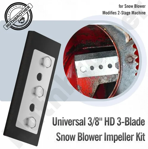 Vista 3 de Kit de modificación de impulsor de soplador de nieve universal de 3/8" de 3 cuchillas, para modificar máquina de 2 etapas, (3)